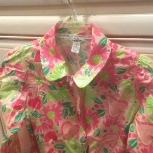 Lilly Pulitzer Girls raincoat jacket Sz XL